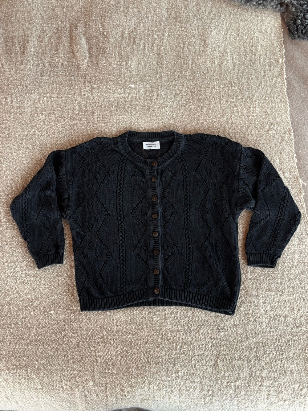 Vintage Cotton Pointelle Cardigan